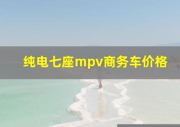 纯电七座mpv商务车价格