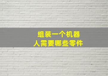 组装一个机器人需要哪些零件