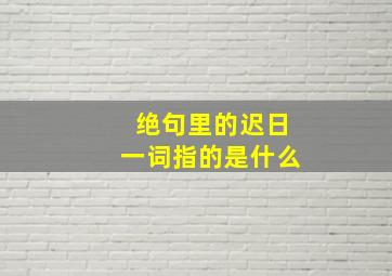 绝句里的迟日一词指的是什么