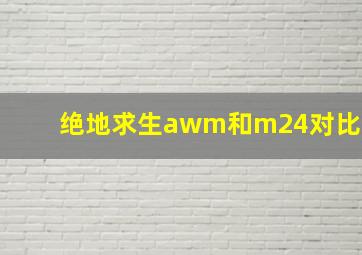 绝地求生awm和m24对比