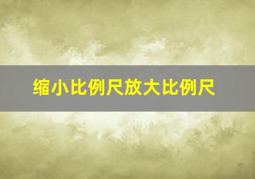 缩小比例尺放大比例尺