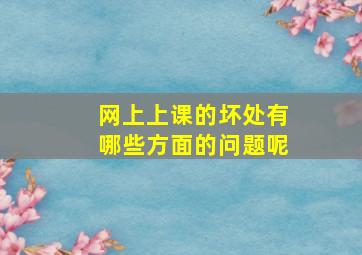 网上上课的坏处有哪些方面的问题呢