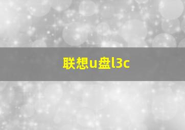 联想u盘l3c