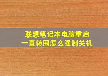 联想笔记本电脑重启一直转圈怎么强制关机