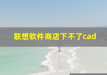 联想软件商店下不了cad