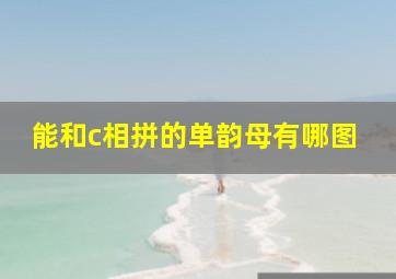 能和c相拼的单韵母有哪图