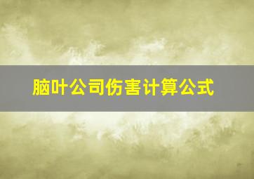 脑叶公司伤害计算公式