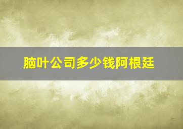 脑叶公司多少钱阿根廷