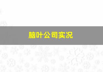 脑叶公司实况