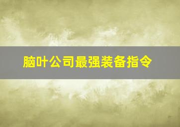 脑叶公司最强装备指令