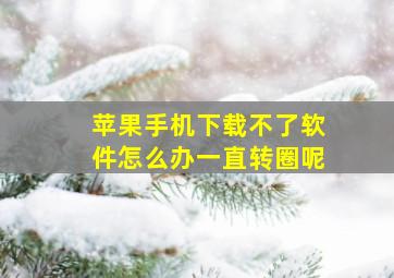 苹果手机下载不了软件怎么办一直转圈呢