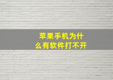 苹果手机为什么有软件打不开