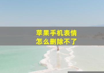 苹果手机表情怎么删除不了