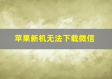 苹果新机无法下载微信