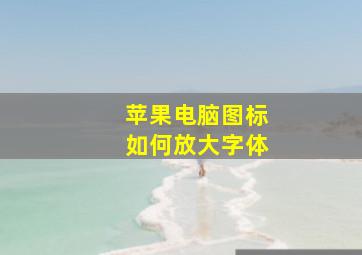 苹果电脑图标如何放大字体