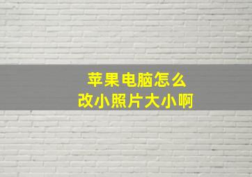 苹果电脑怎么改小照片大小啊