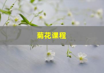 菊花课程