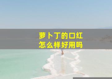 萝卜丁的口红怎么样好用吗