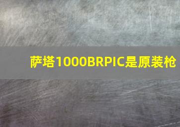 萨塔1000BRPIC是原装枪