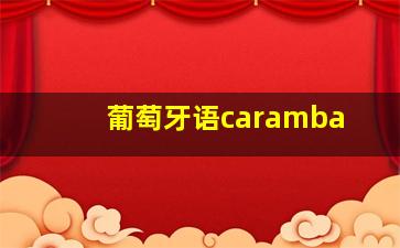 葡萄牙语caramba