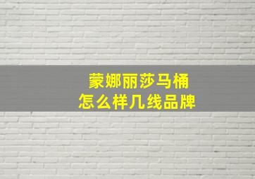 蒙娜丽莎马桶怎么样几线品牌