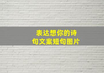 表达想你的诗句文案短句图片