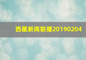 西藏新闻联播20190204