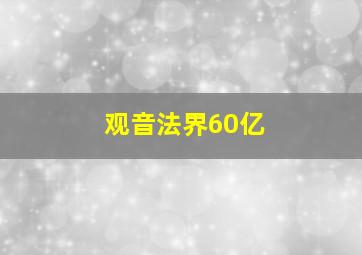 观音法界60亿