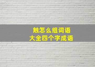 触怎么组词语大全四个字成语