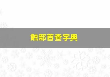 触部首查字典