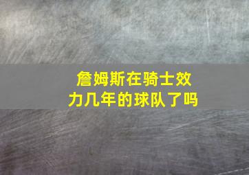 詹姆斯在骑士效力几年的球队了吗