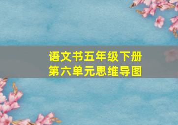 语文书五年级下册第六单元思维导图