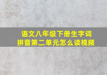 语文八年级下册生字词拼音第二单元怎么读视频