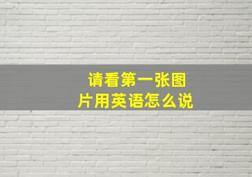 请看第一张图片用英语怎么说