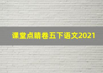 课堂点睛卷五下语文2021