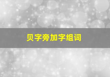 贝字旁加字组词