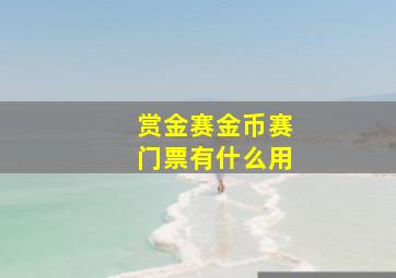 赏金赛金币赛门票有什么用