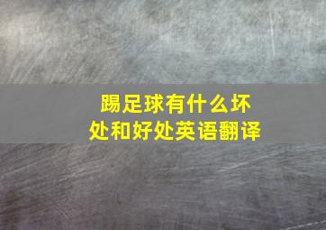 踢足球有什么坏处和好处英语翻译