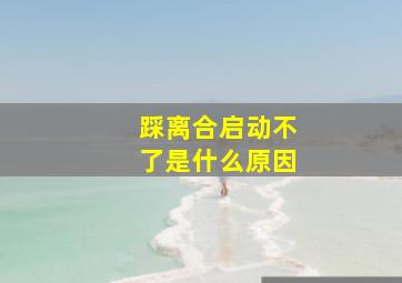 踩离合启动不了是什么原因