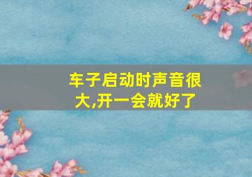 车子启动时声音很大,开一会就好了