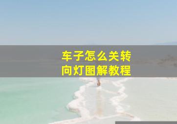 车子怎么关转向灯图解教程