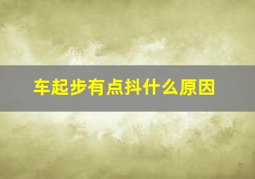 车起步有点抖什么原因