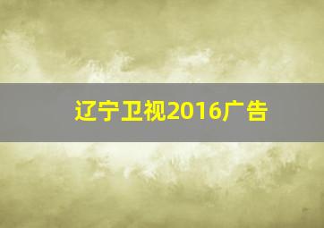 辽宁卫视2016广告