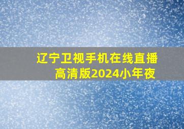 辽宁卫视手机在线直播高清版2024小年夜