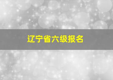 辽宁省六级报名