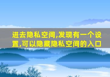 进去隐私空间,发现有一个设置,可以隐藏隐私空间的入口