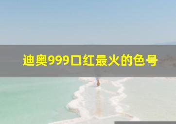 迪奥999口红最火的色号