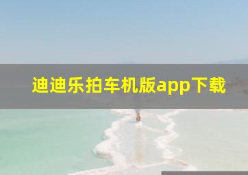 迪迪乐拍车机版app下载