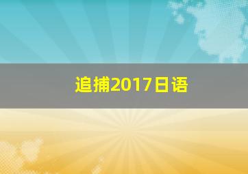 追捕2017日语