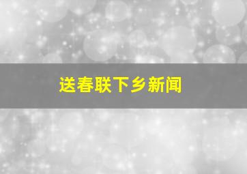 送春联下乡新闻